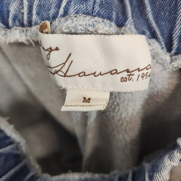NWT Vintage Havana WASHED DENIM AND FLEECE COMBO JOGGER Size Medium - Picture 6 of 15